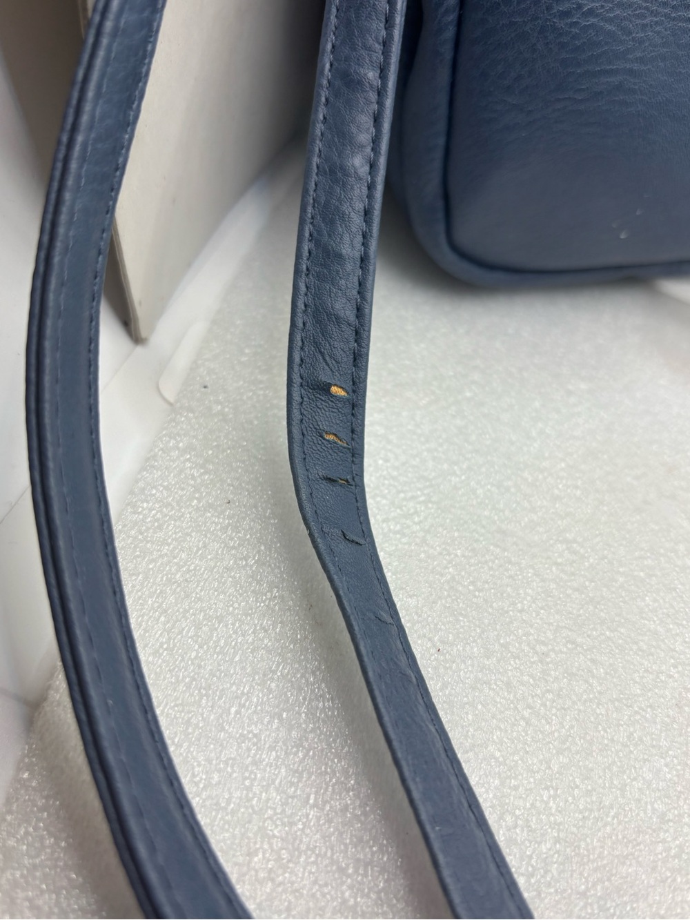 MultiSac North South Zip Around Crossbody Bag Indigo Blue Faux Leather - Picture 12 of 12